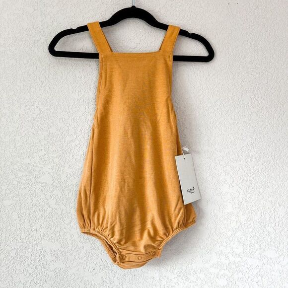 NWT! Kyte Baby Bamboo Jersey Bubble Overall in Marigold - Picture 3 of 8